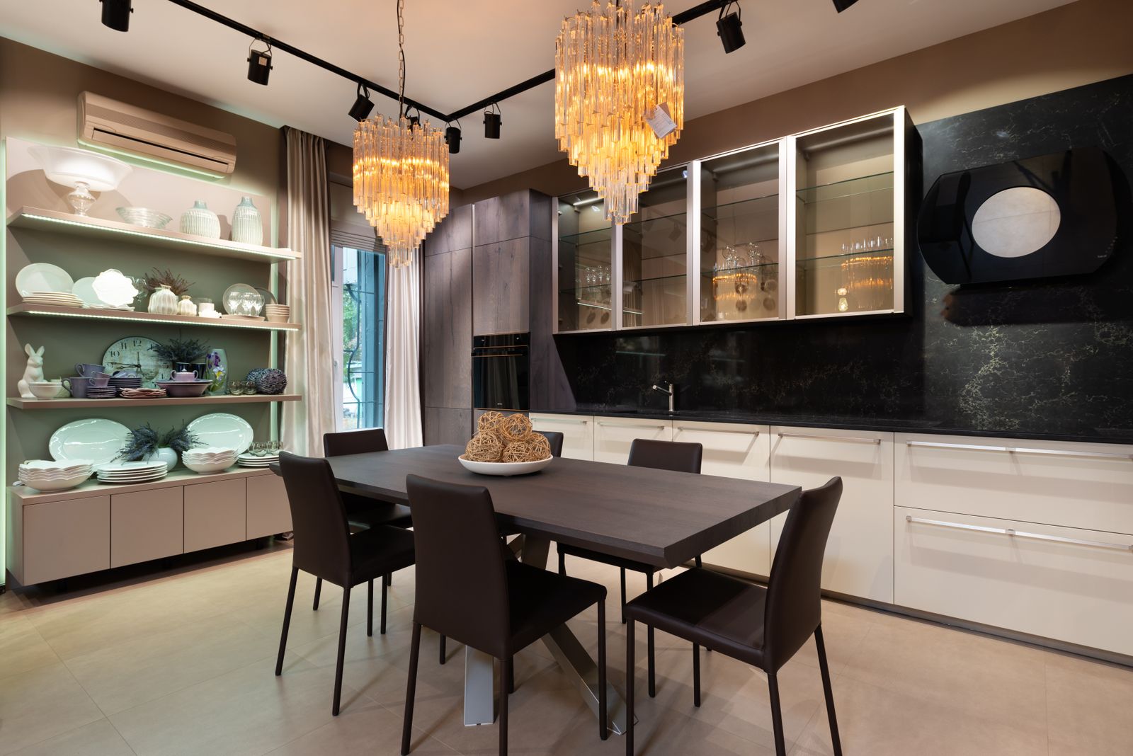 Dark luxury kitchen